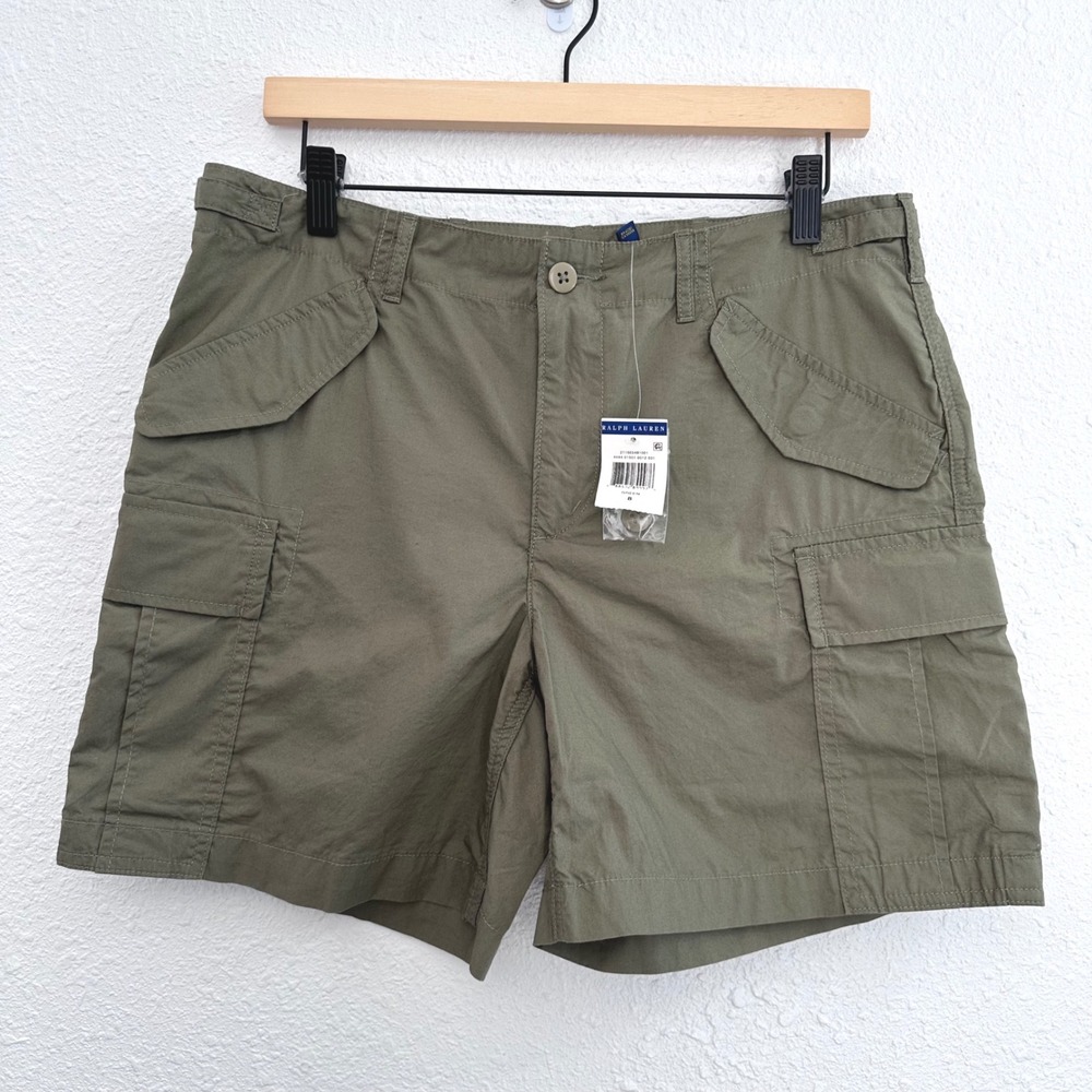 Polo Ralph Lauren Cargo Shorts Womens 8 Green Military Utility Outdoor NWT